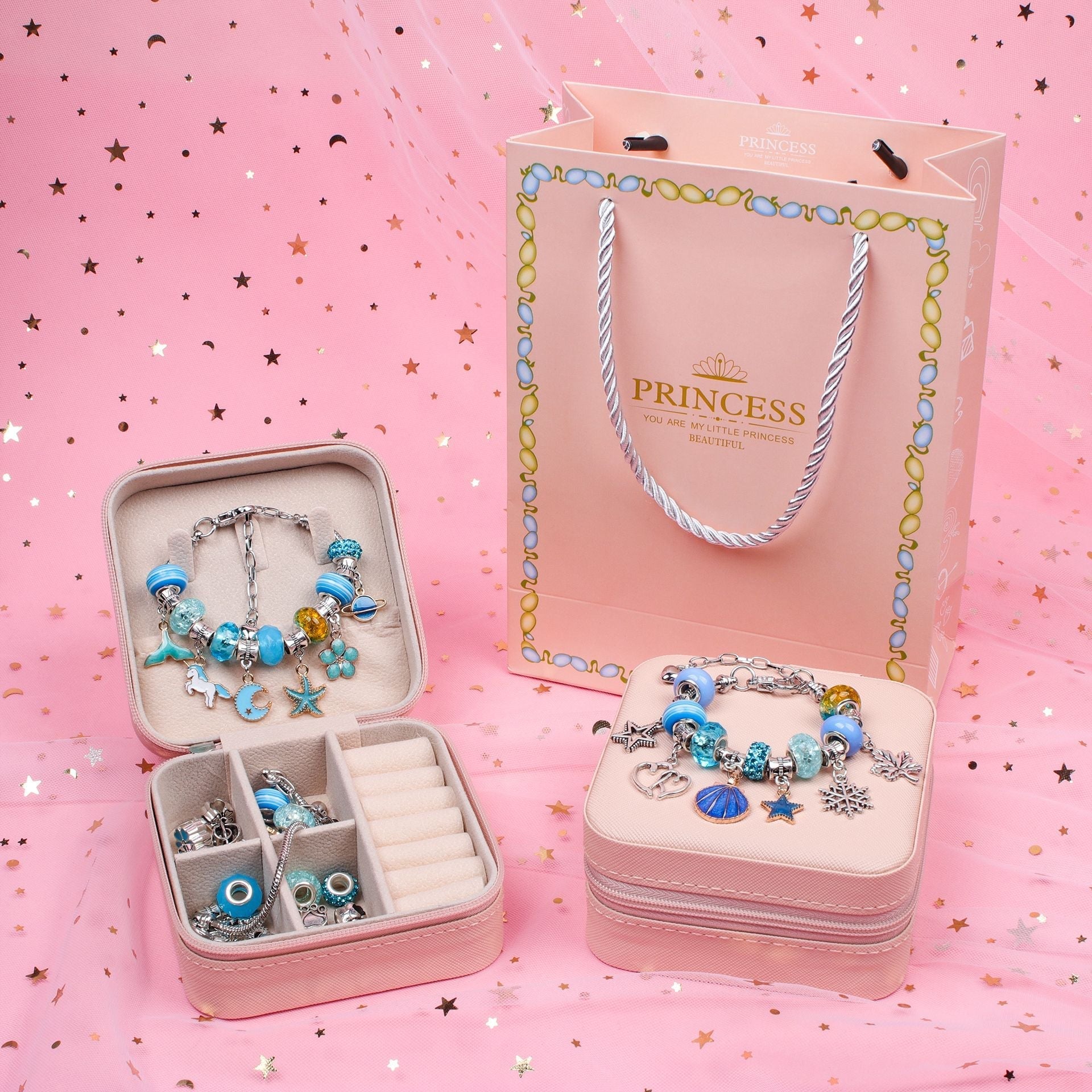 TwinkleCharm Kristall-Schmuckset für Mädchen