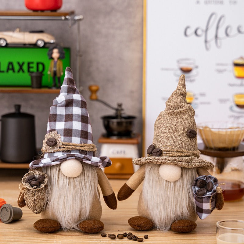 Weihnachten Gesichtslose Puppe Ornament mit Kaffeebohnen