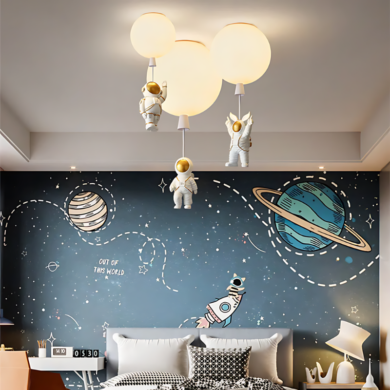 CosmoGlow Astronaut Licht - LED-Deckenleuchte mit Weltraumthema