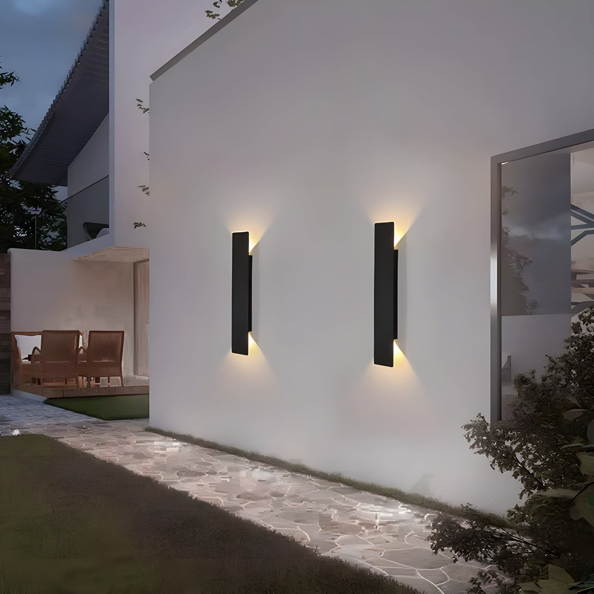 Moderne wetterfeste LED-Wandleuchte