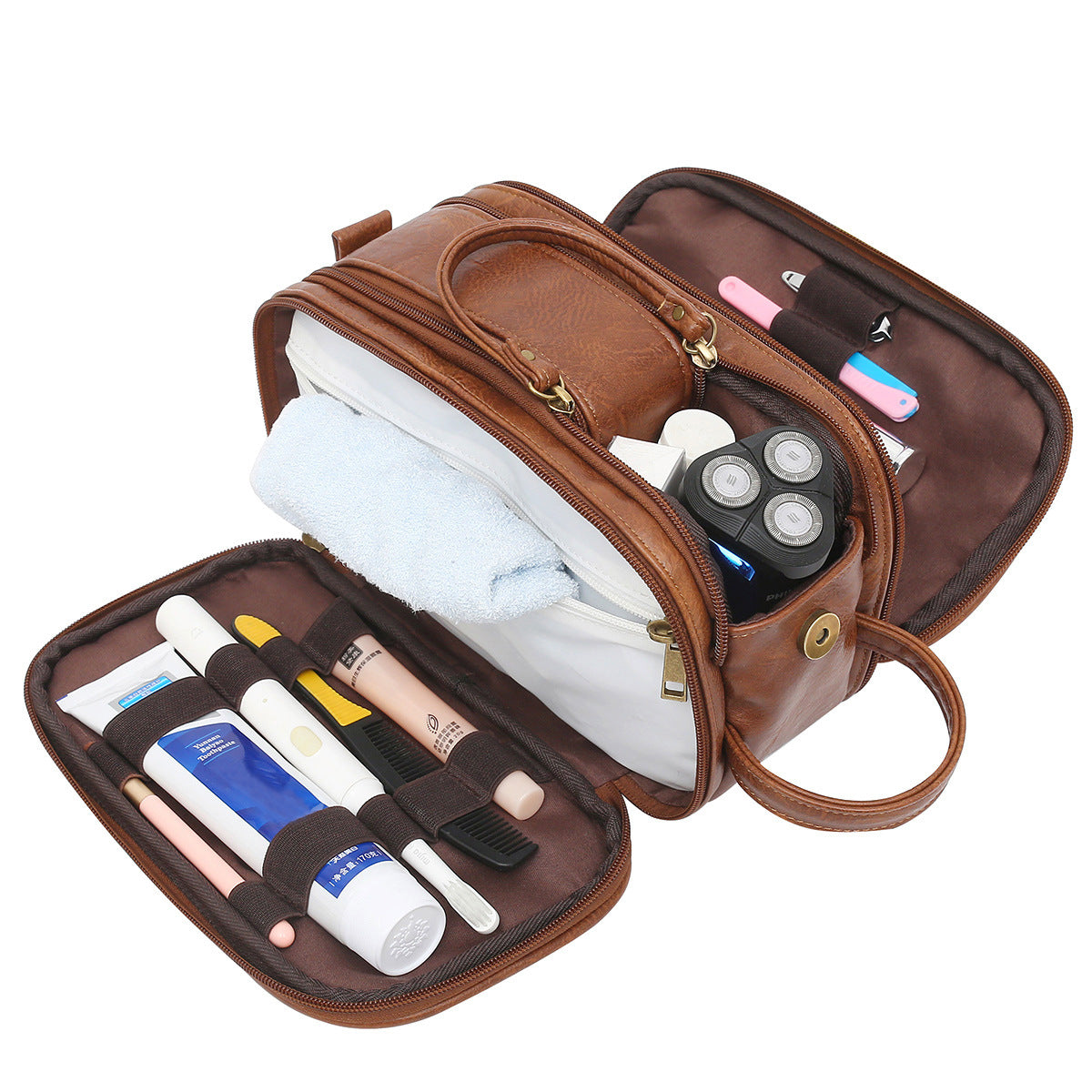 Leder Reise-Toiletten-Organizer für Männer