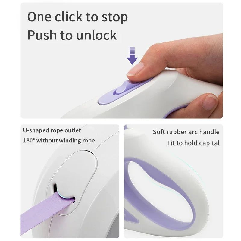 3M Einziehbare Hundeleine Mit Led-Licht