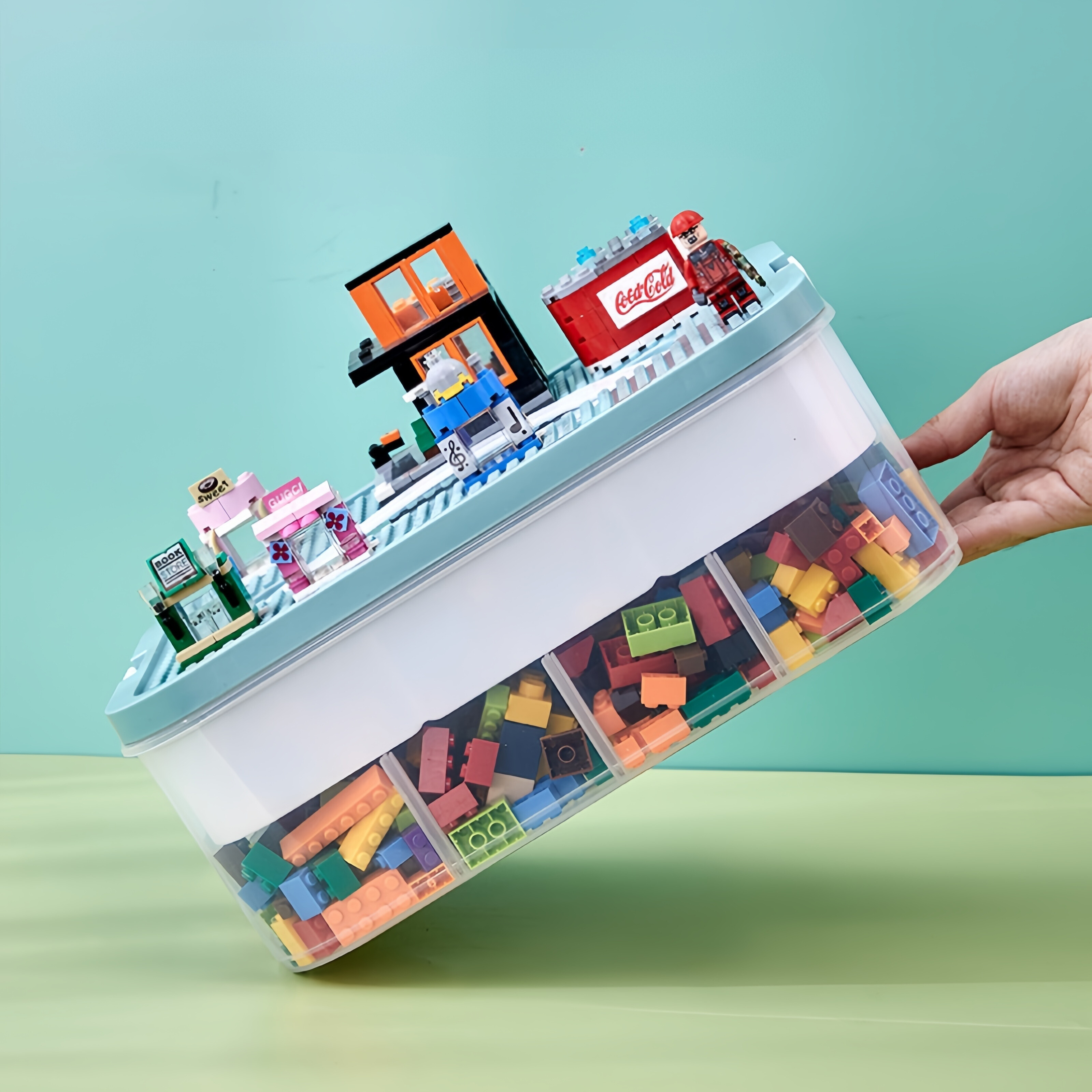 NeatStack - 3 Schicht Stapelbare Aufbewahrungsbox mit Deckel