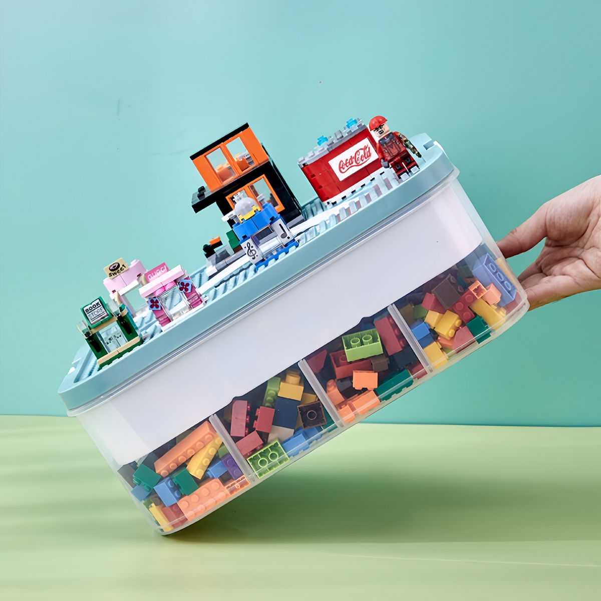 NeatStack - 3 Schicht Stapelbare Aufbewahrungsbox mit Deckel