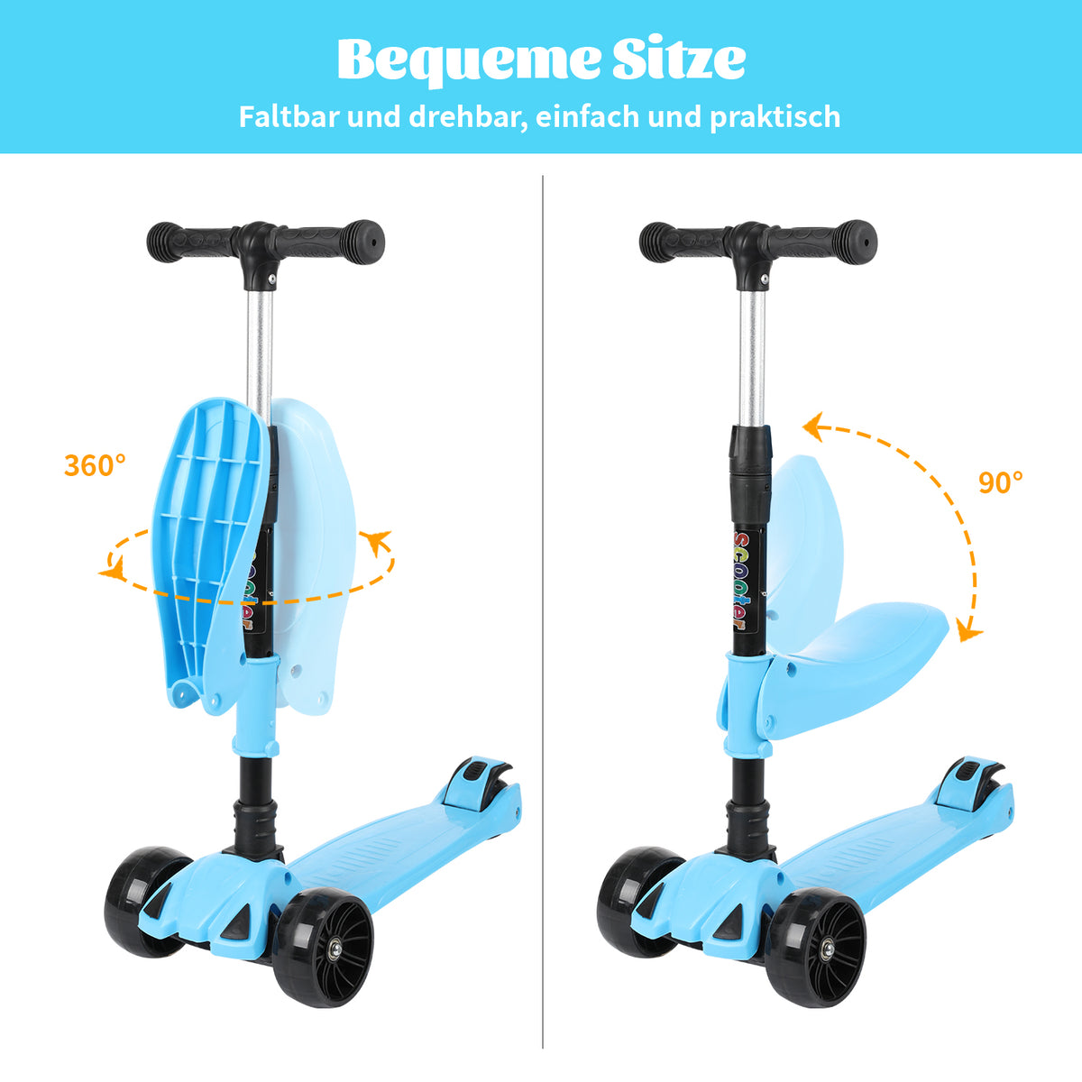 SwiftRide - Kinder Roller mit LED Rädern