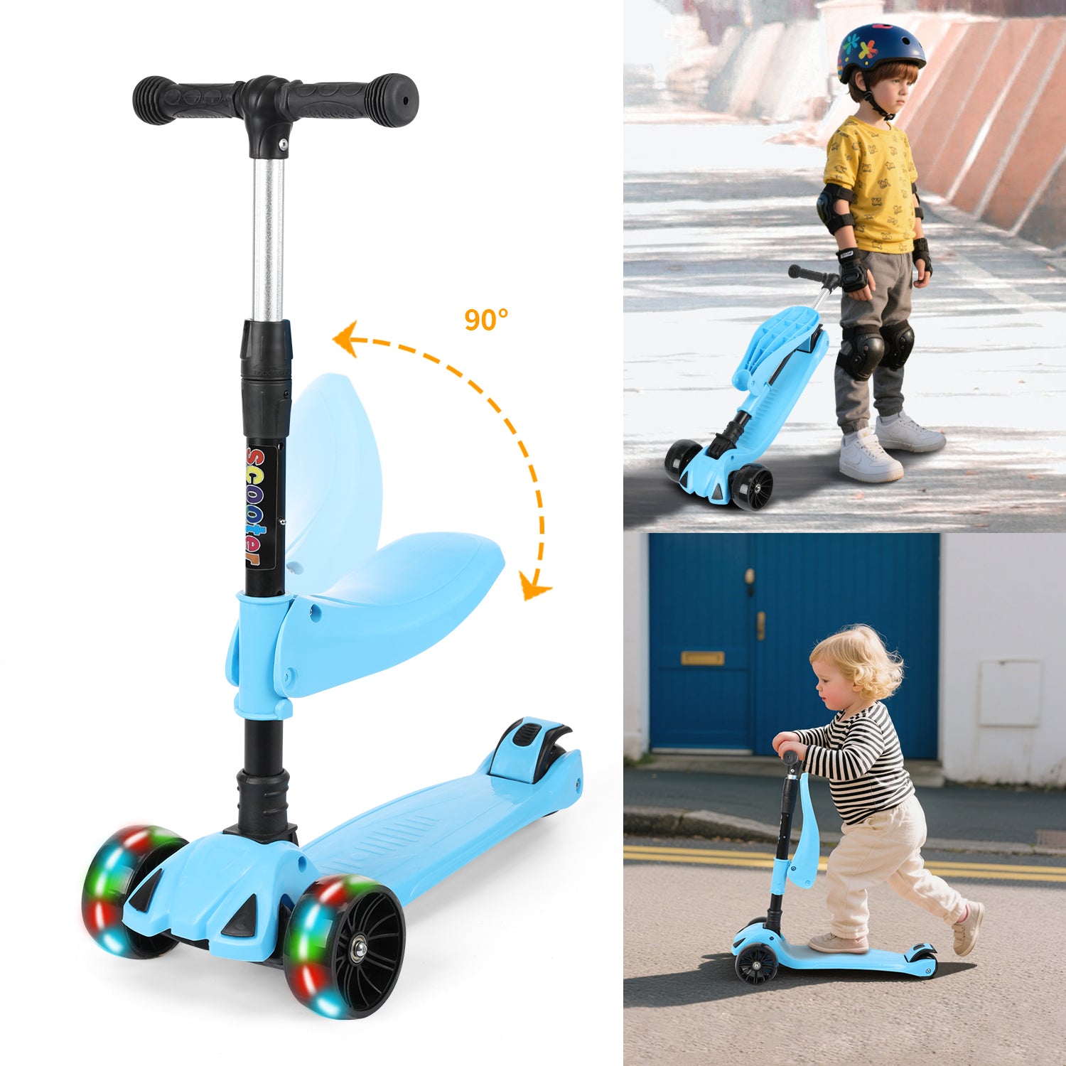 SwiftRide - Kinder Roller mit LED Rädern