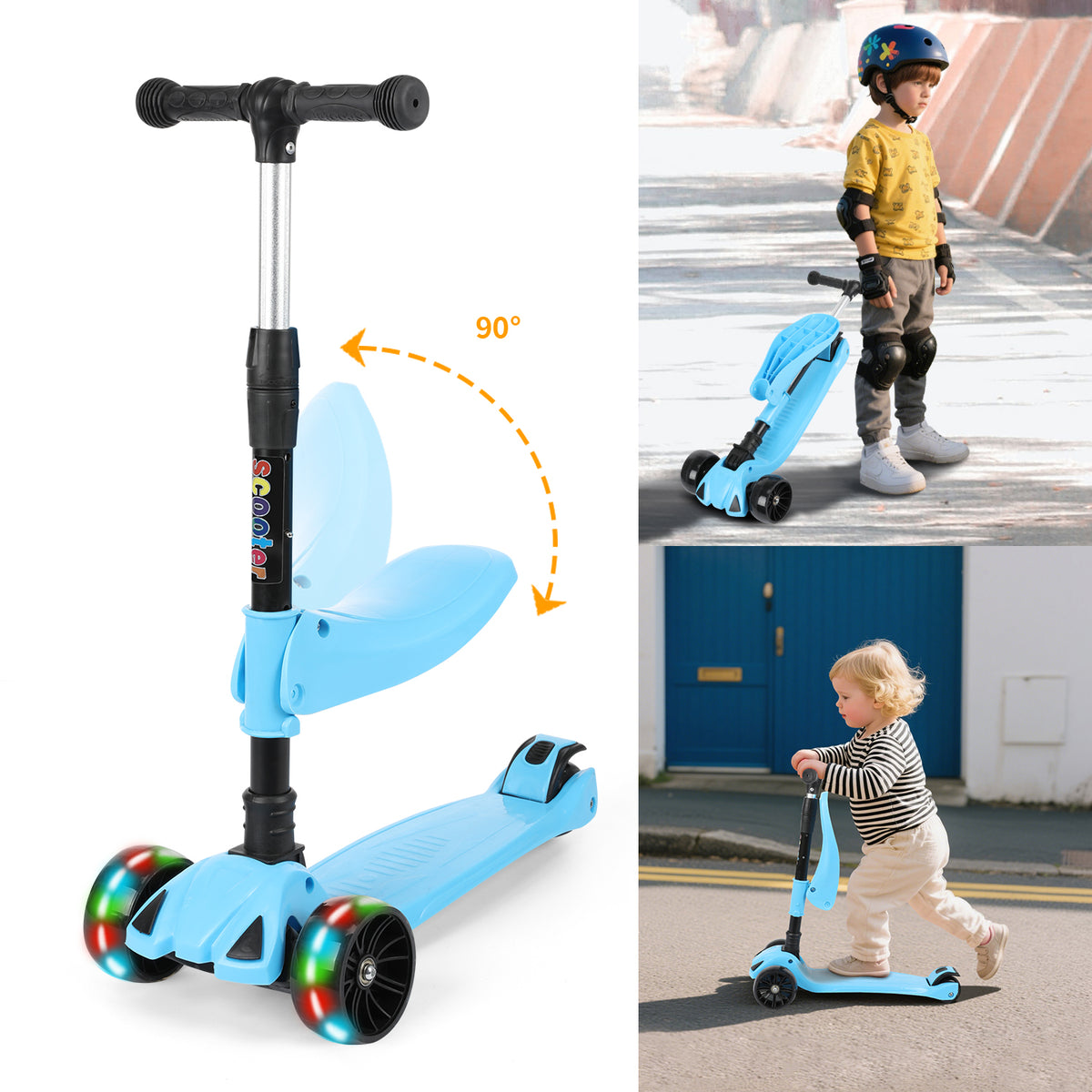 SwiftRide - Kinder Roller mit LED Rädern