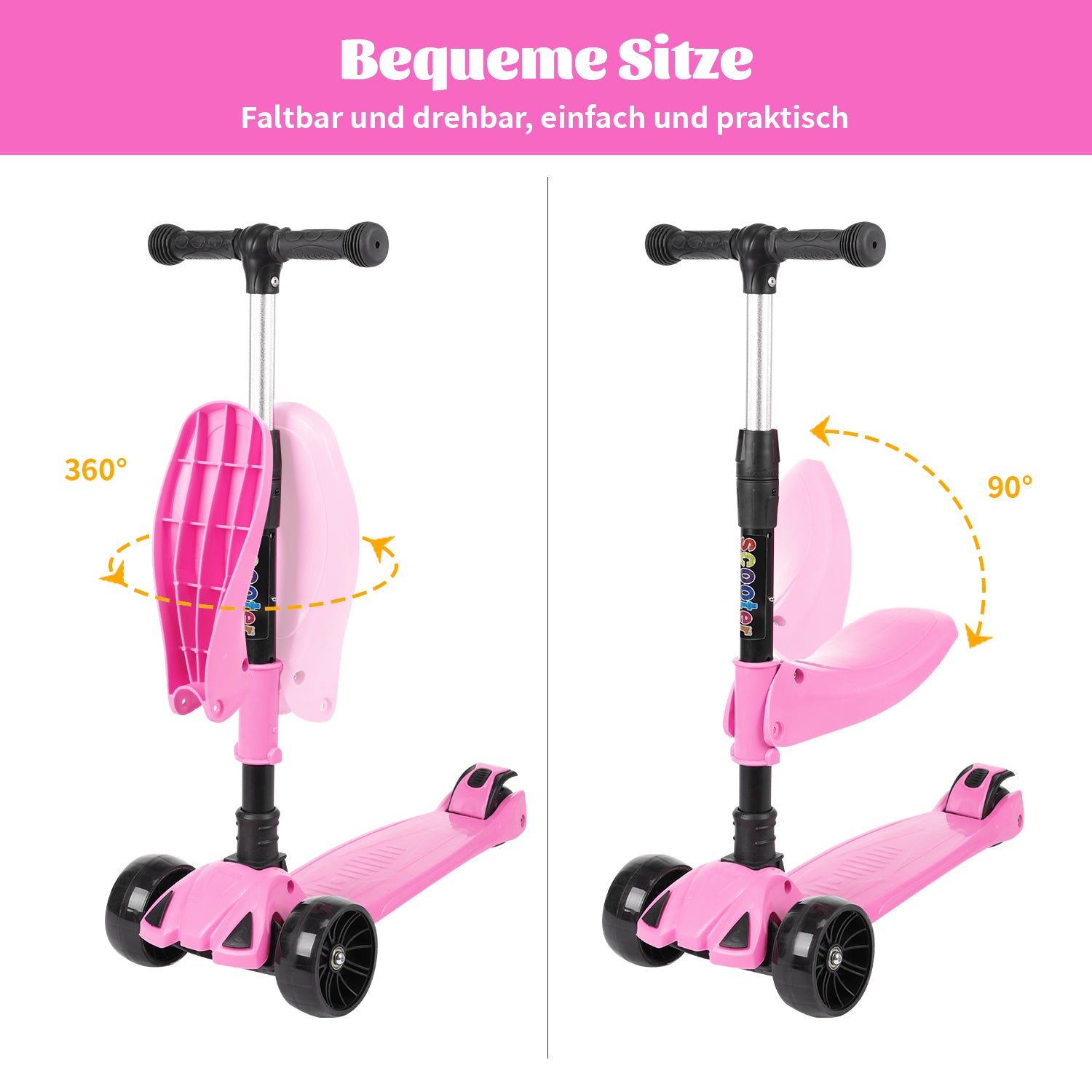 SwiftRide - Kinder Roller mit LED Rädern