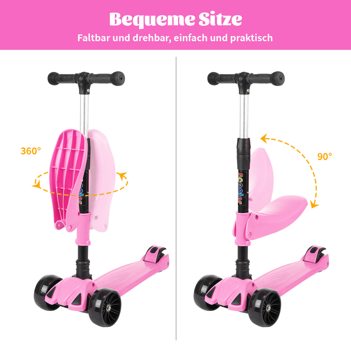 SwiftRide - Kinder Roller mit LED Rädern