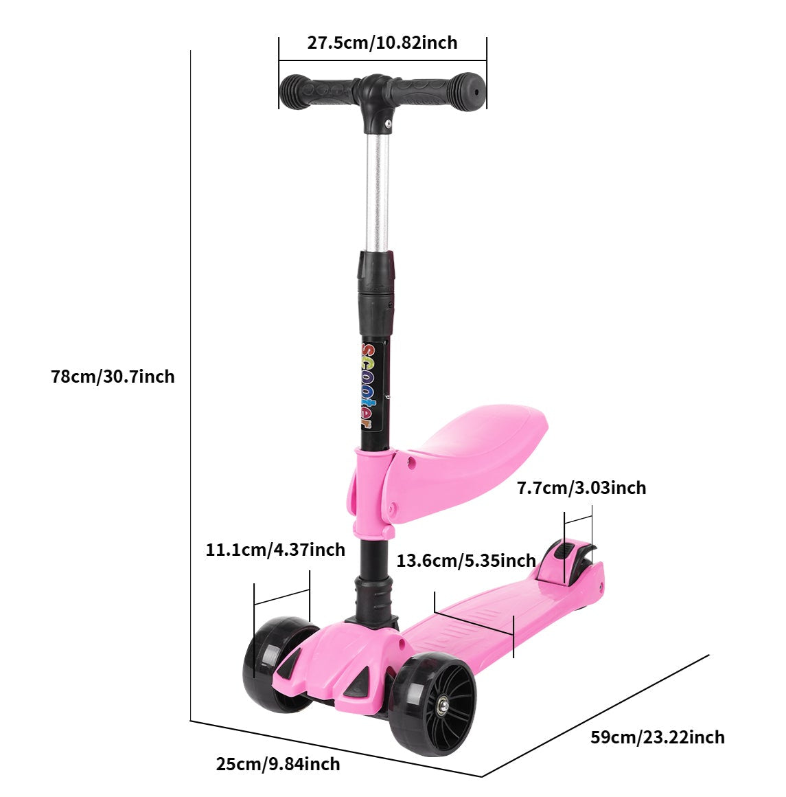 SwiftRide - Kinder Roller mit LED Rädern