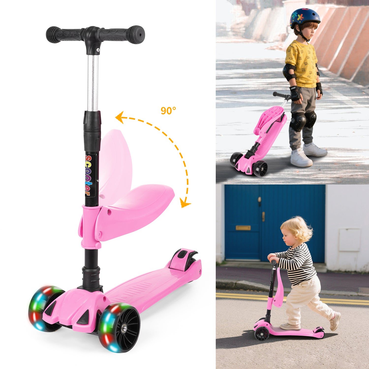 SwiftRide - Kinder Roller mit LED Rädern
