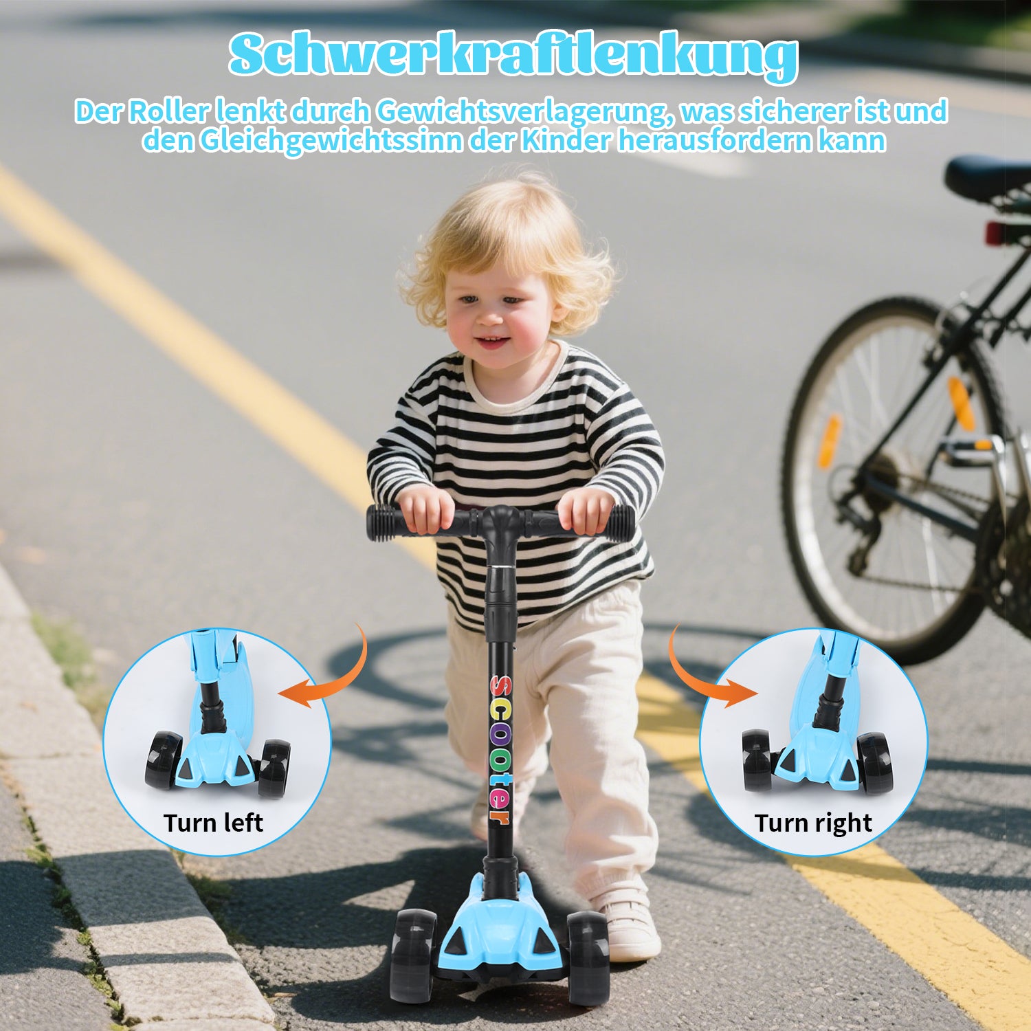 SwiftRide - Kinder Roller mit LED Rädern