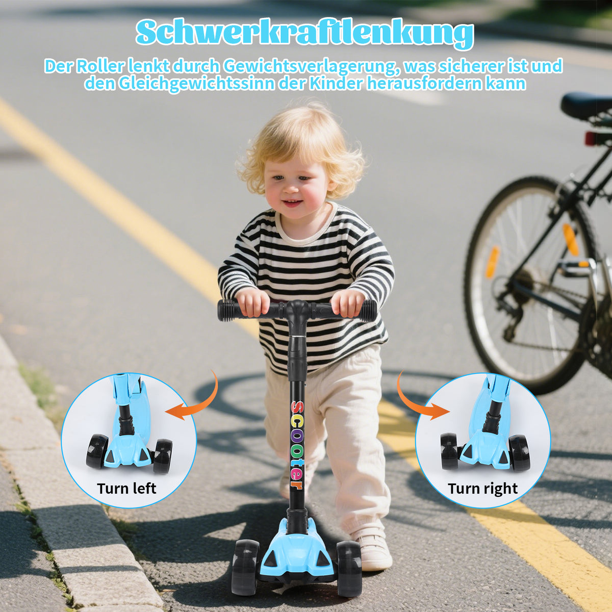 SwiftRide - Kinder Roller mit LED Rädern