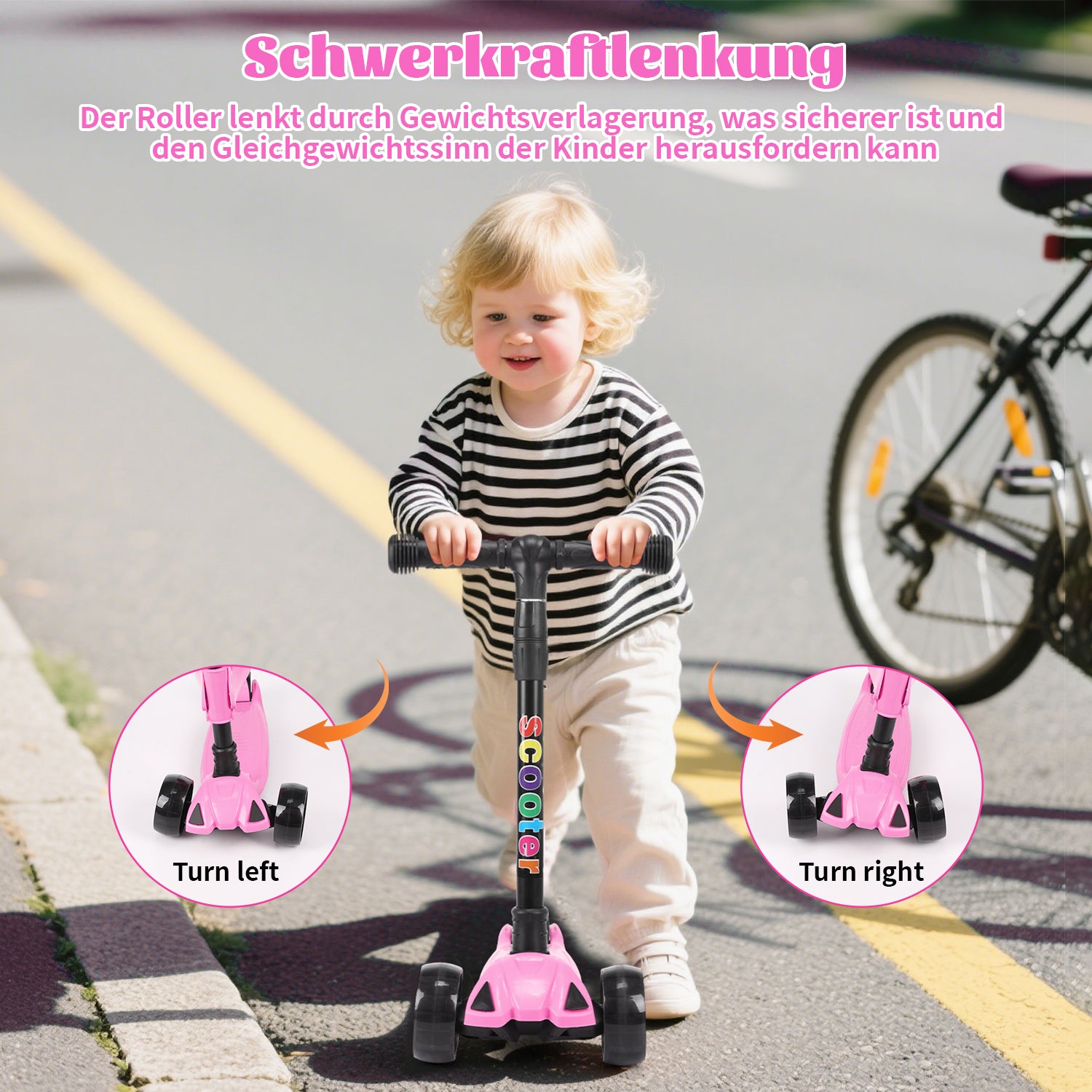 SwiftRide - Kinder Roller mit LED Rädern