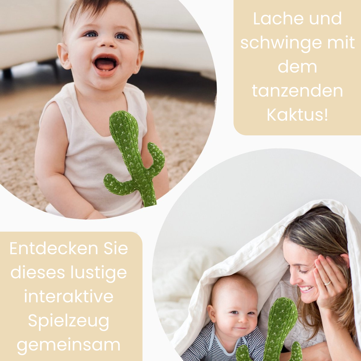GroovyCactus Plüschtier - Interaktiver tanzender Kaktus für Kinder
