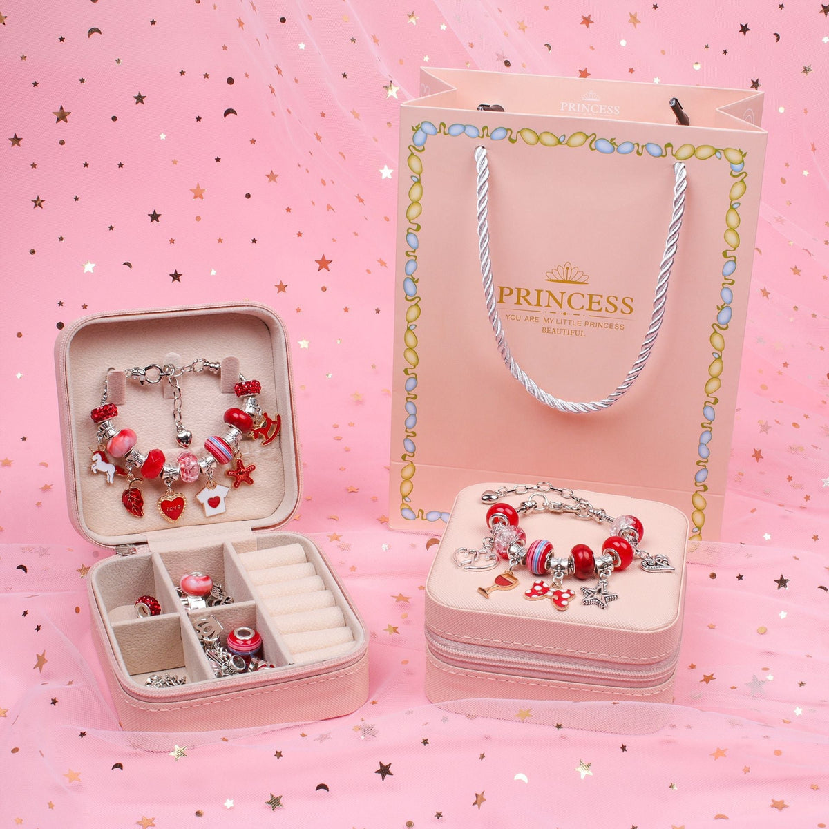 TwinkleCharm Kristall-Schmuckset für Mädchen