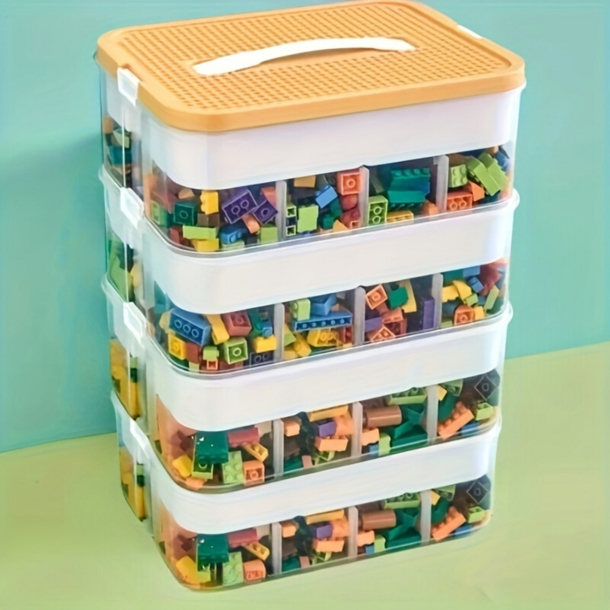 NeatStack - 3 Schicht Stapelbare Aufbewahrungsbox mit Deckel