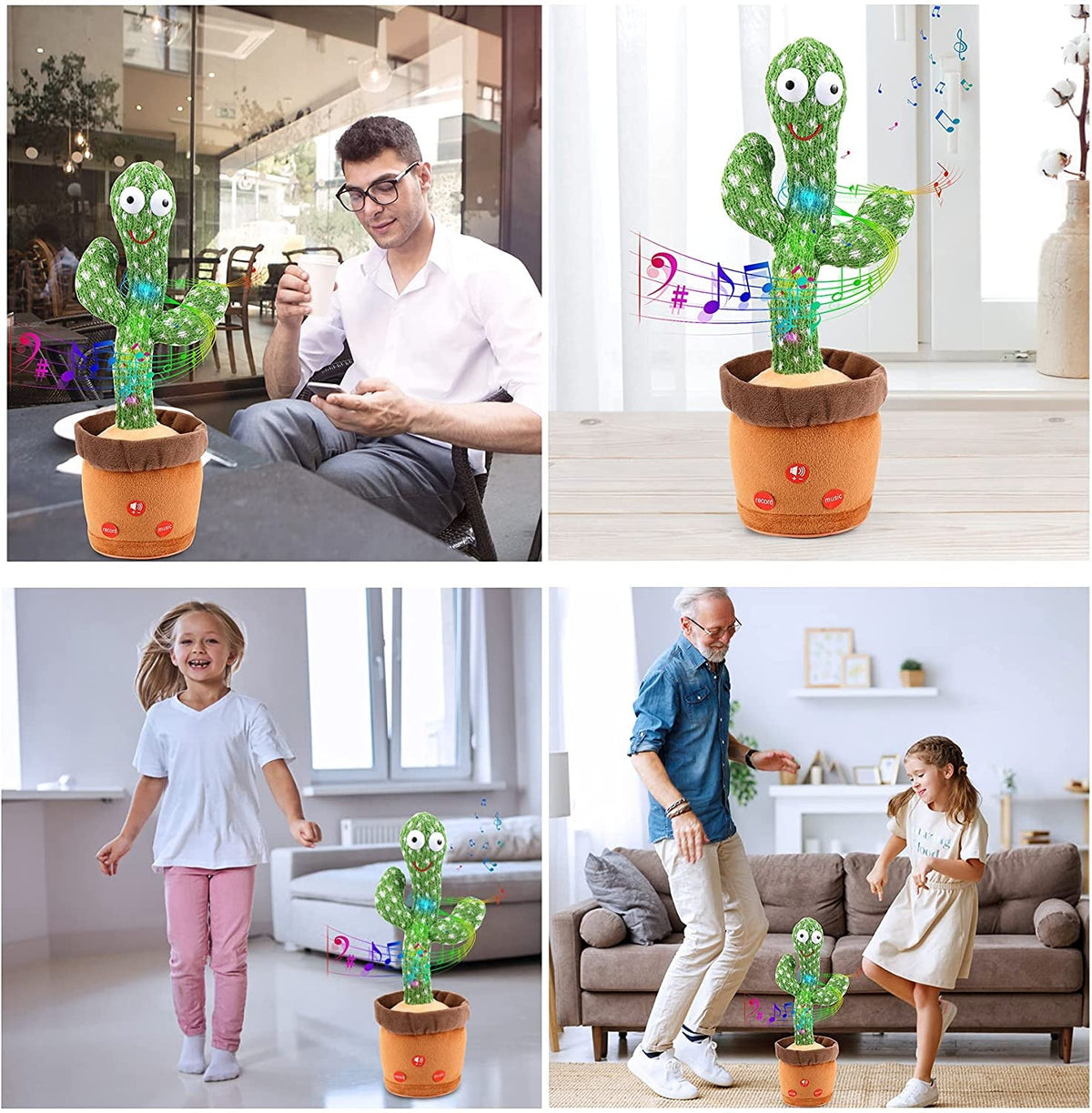 GroovyCactus Plüschtier - Interaktiver tanzender Kaktus für Kinder