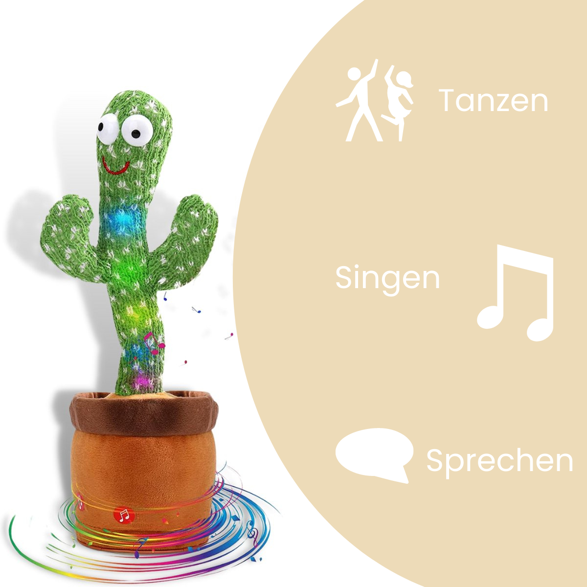GroovyCactus Plüschtier - Interaktiver tanzender Kaktus für Kinder