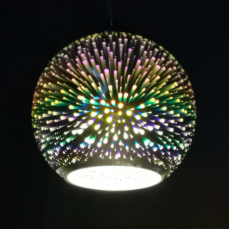 GlowNova - 3D Feuerwerk Glas Pendelleuchte
