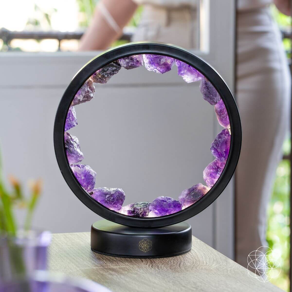 Leuchtende Amethyst-Aura-Lampe