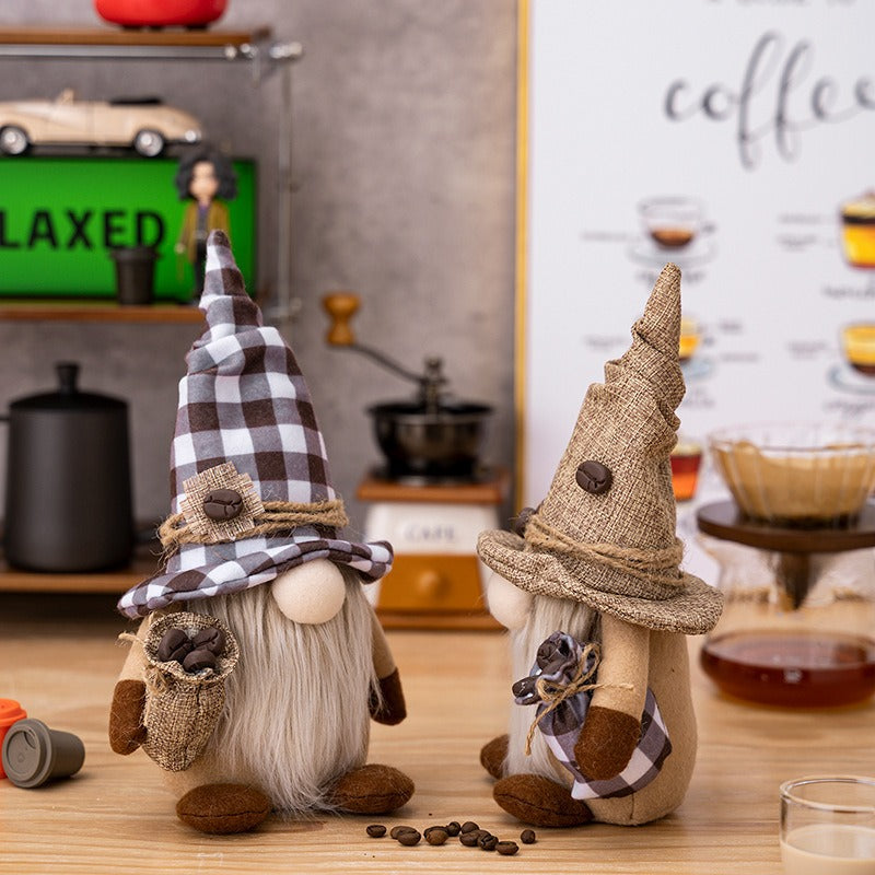 Weihnachten Gesichtslose Puppe Ornament mit Kaffeebohnen