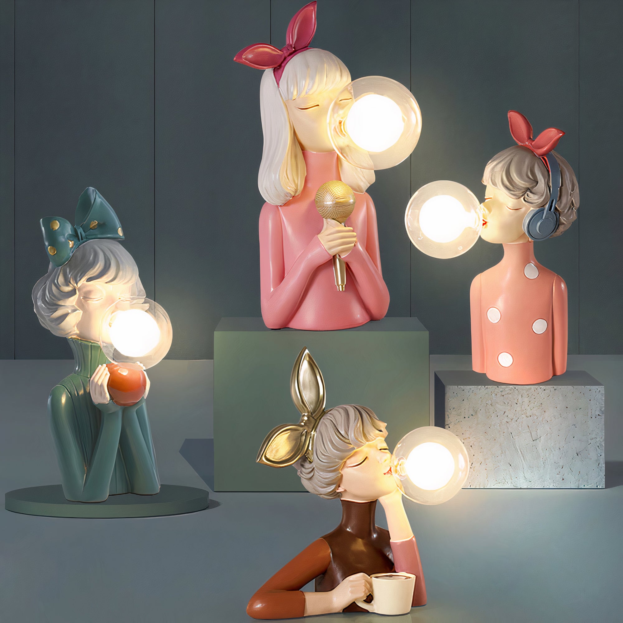 TimberGlow Artisan Tischlampe