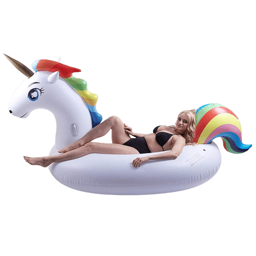 Pool-Schwimmer mit Flamingo & Einhorn-Thema