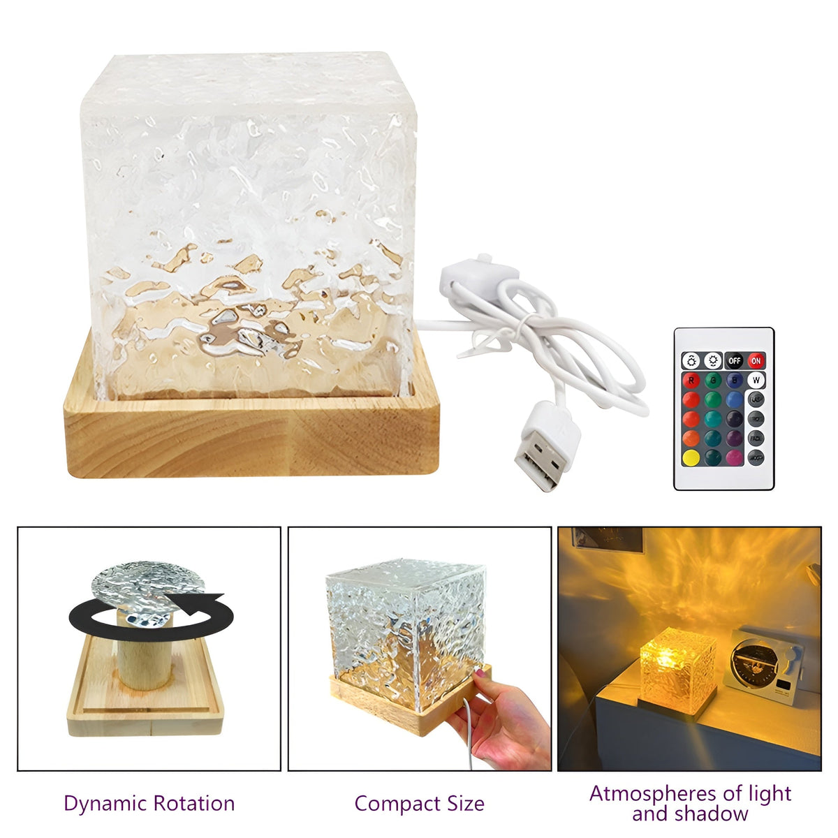 WaveGlow - LED-Wasserwellen-Lichtprojektor