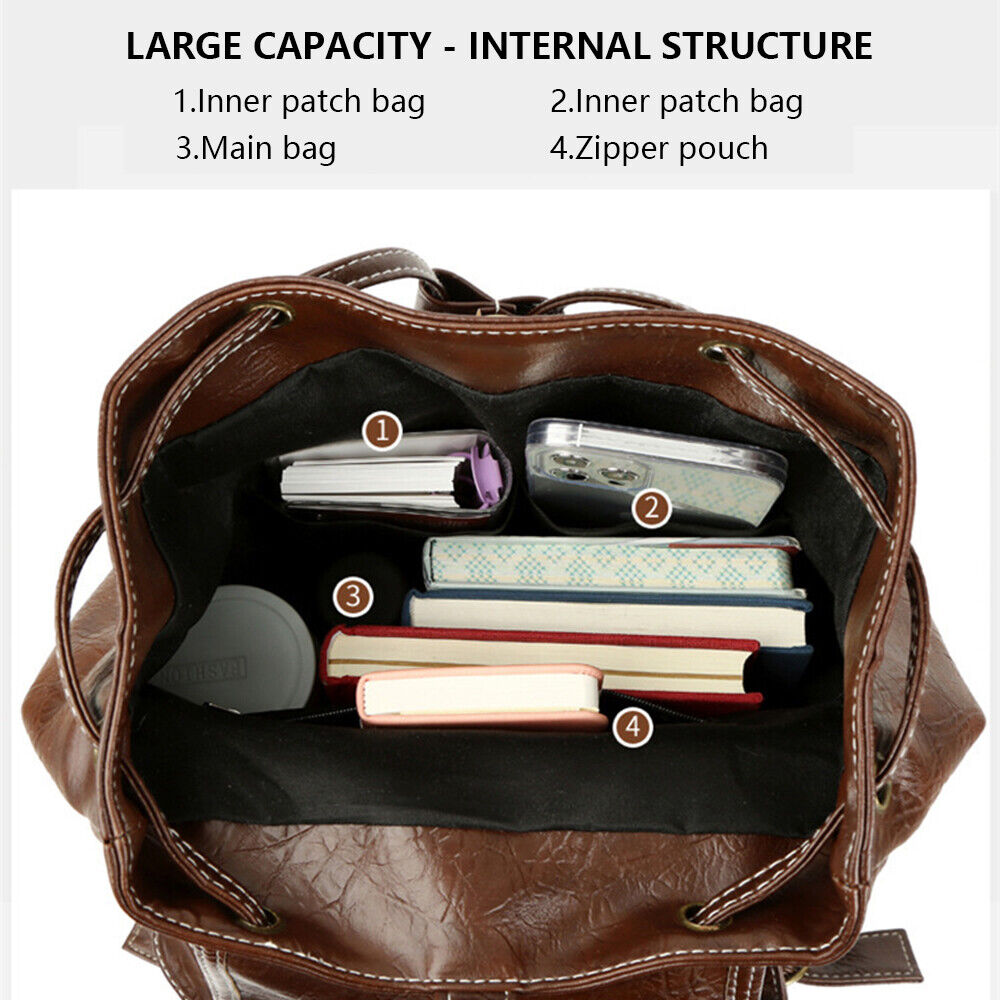 Luxe Premium Leder Rucksäcke Für Frauen