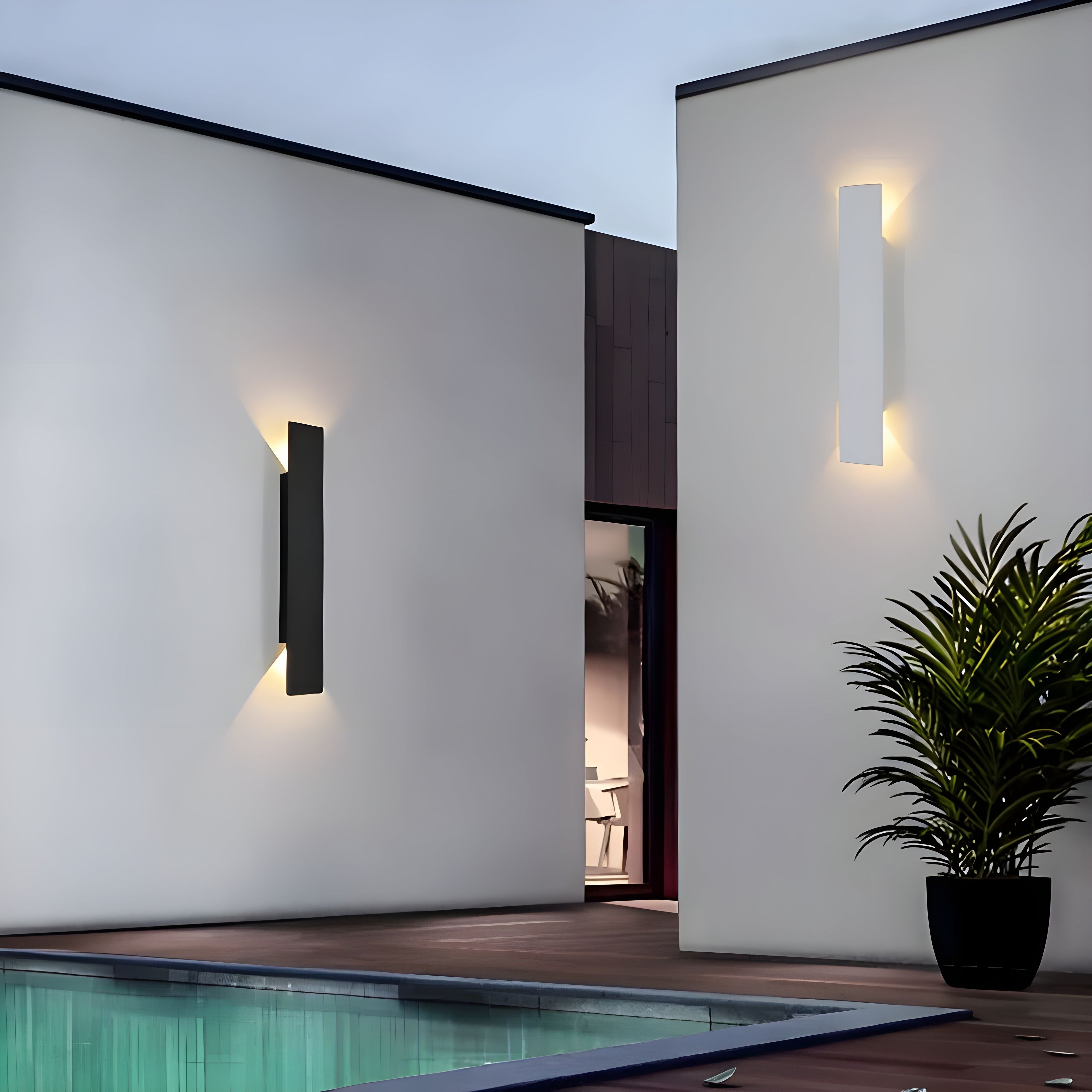 Moderne wetterfeste LED-Wandleuchte