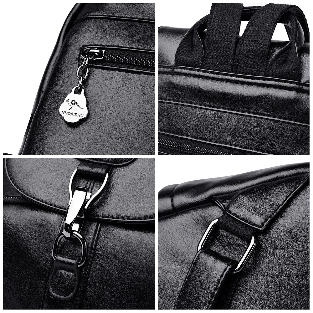 Luxuriöser Lederrucksack Für Frauen