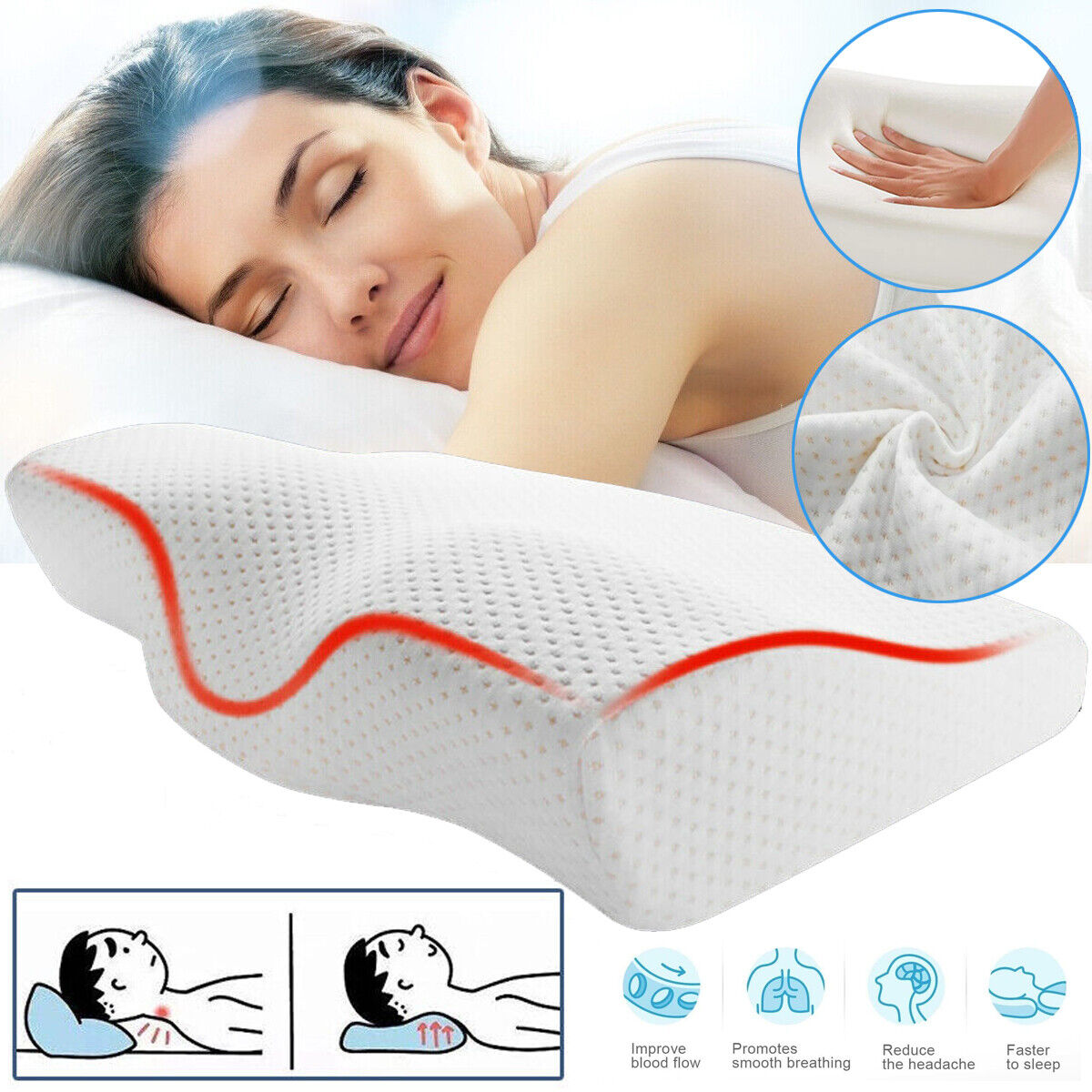 PillowZen Comfort - Ergonomisches Kopfkissen für Nackenschmerzen