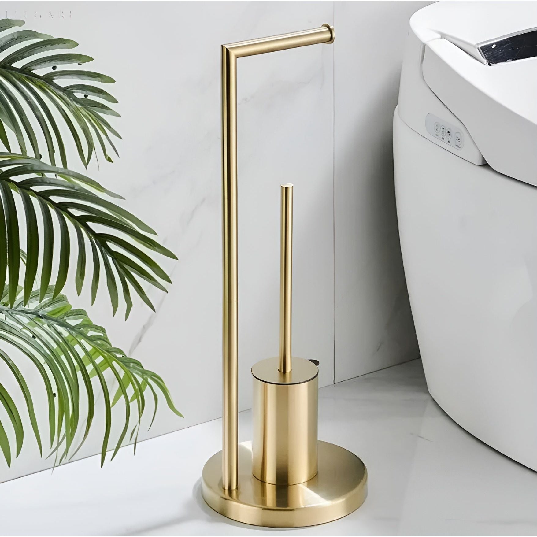 CleanSpace - Moderner Toilettenpapierhalter mit Bürste