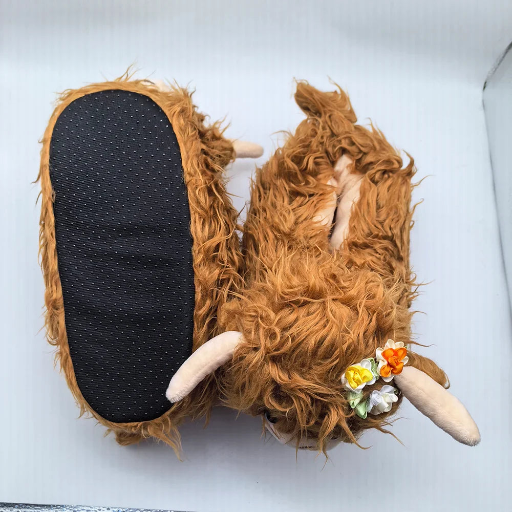 SnuggleHoof Hausschuhe - Kuschelige Kuh Design Hausschuhe