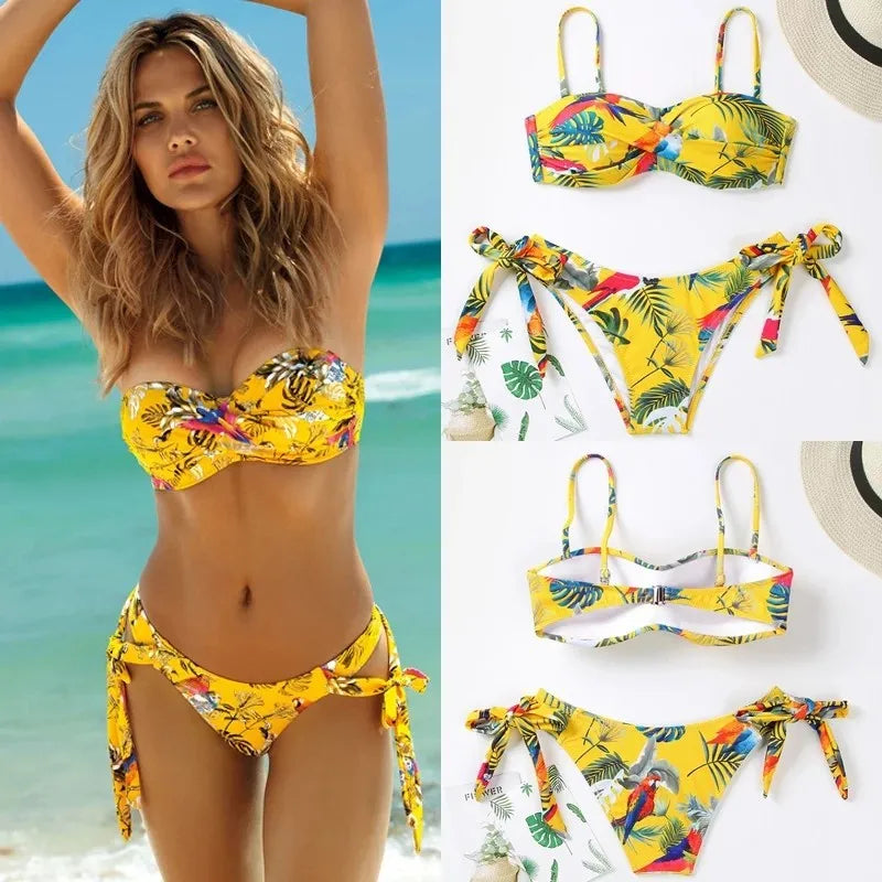 Tropisches Bikini-Set