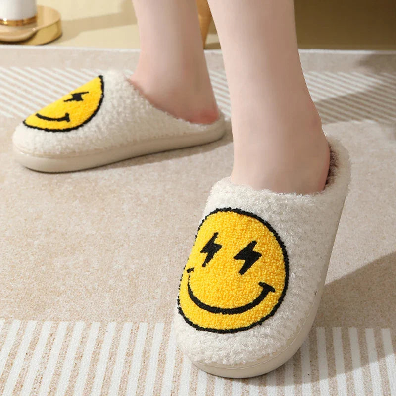Smiley Face Plüsch Hausschuhe