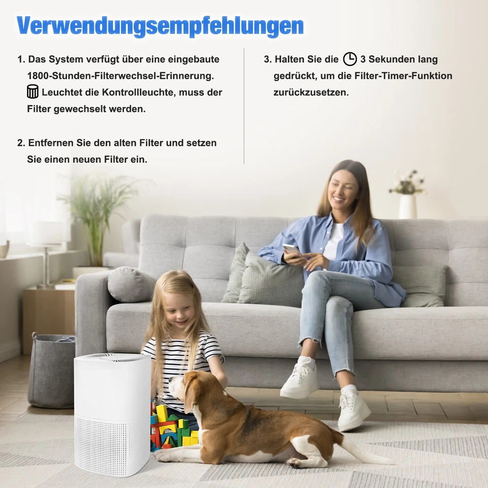 AeroSense - Leistungsstarker Luftreiniger mit HEPA-Filter