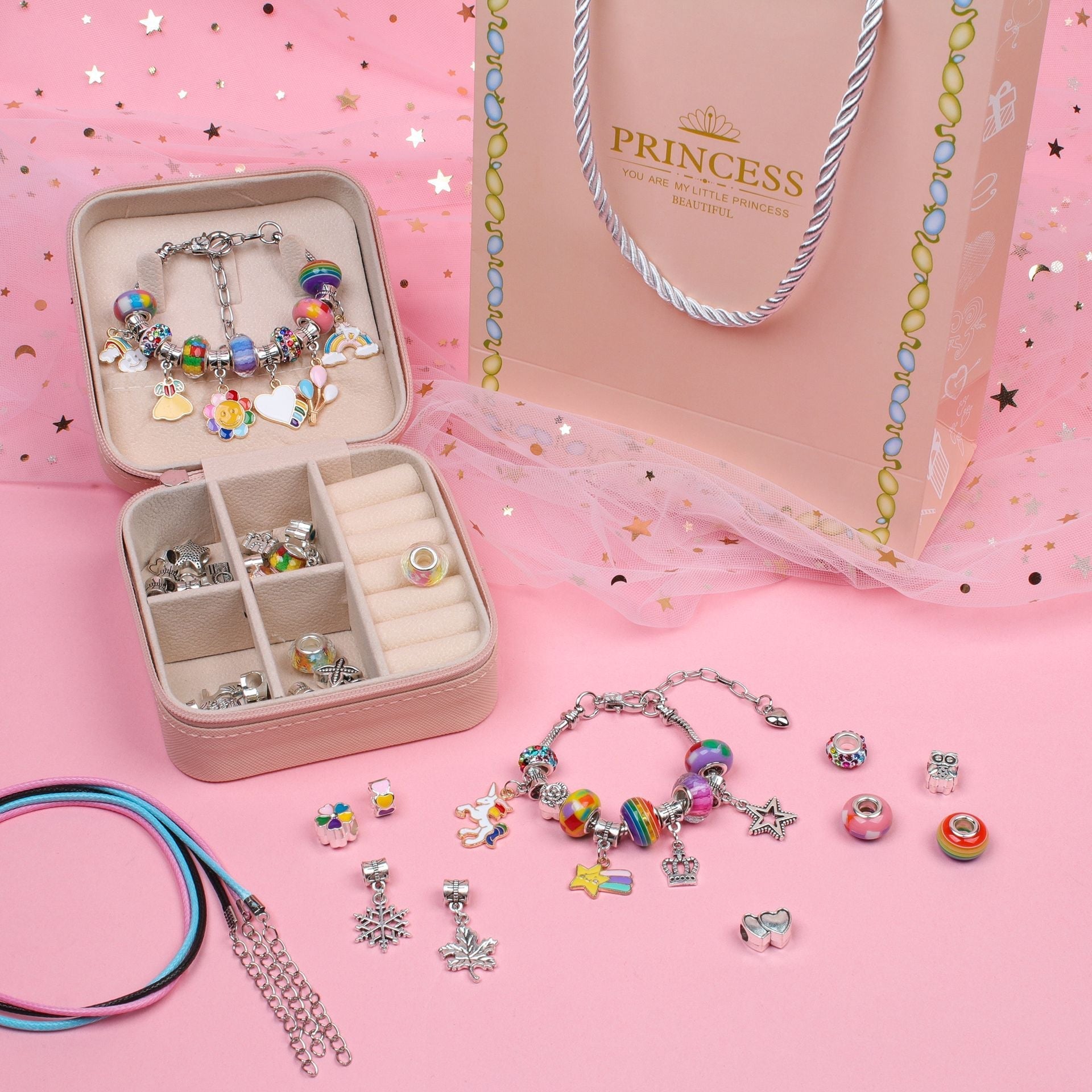 TwinkleCharm Kristall-Schmuckset für Mädchen