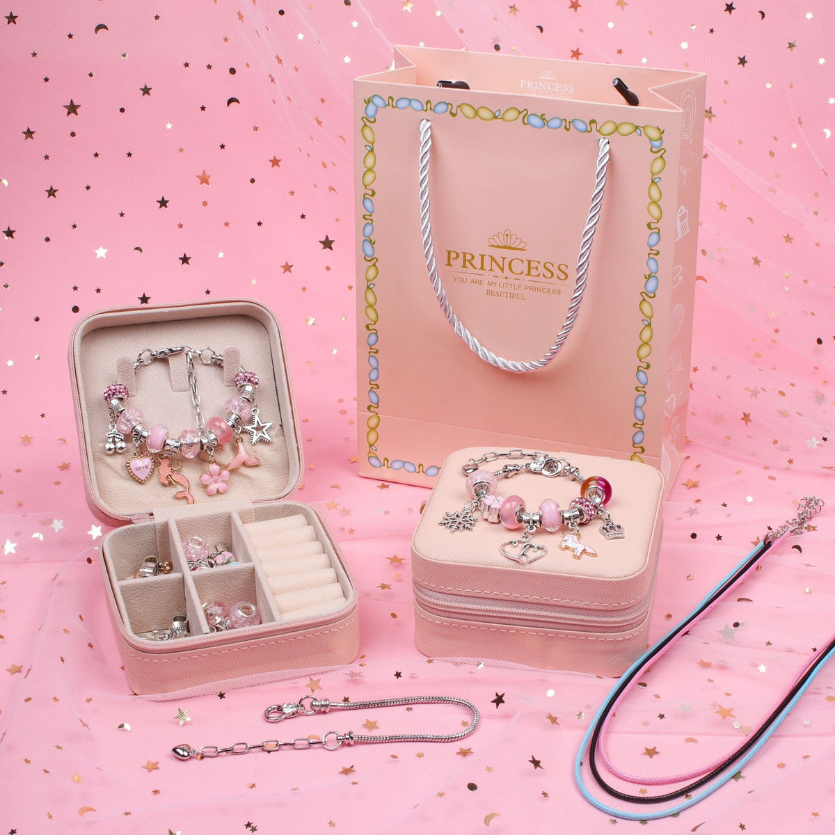 TwinkleCharm Kristall-Schmuckset für Mädchen