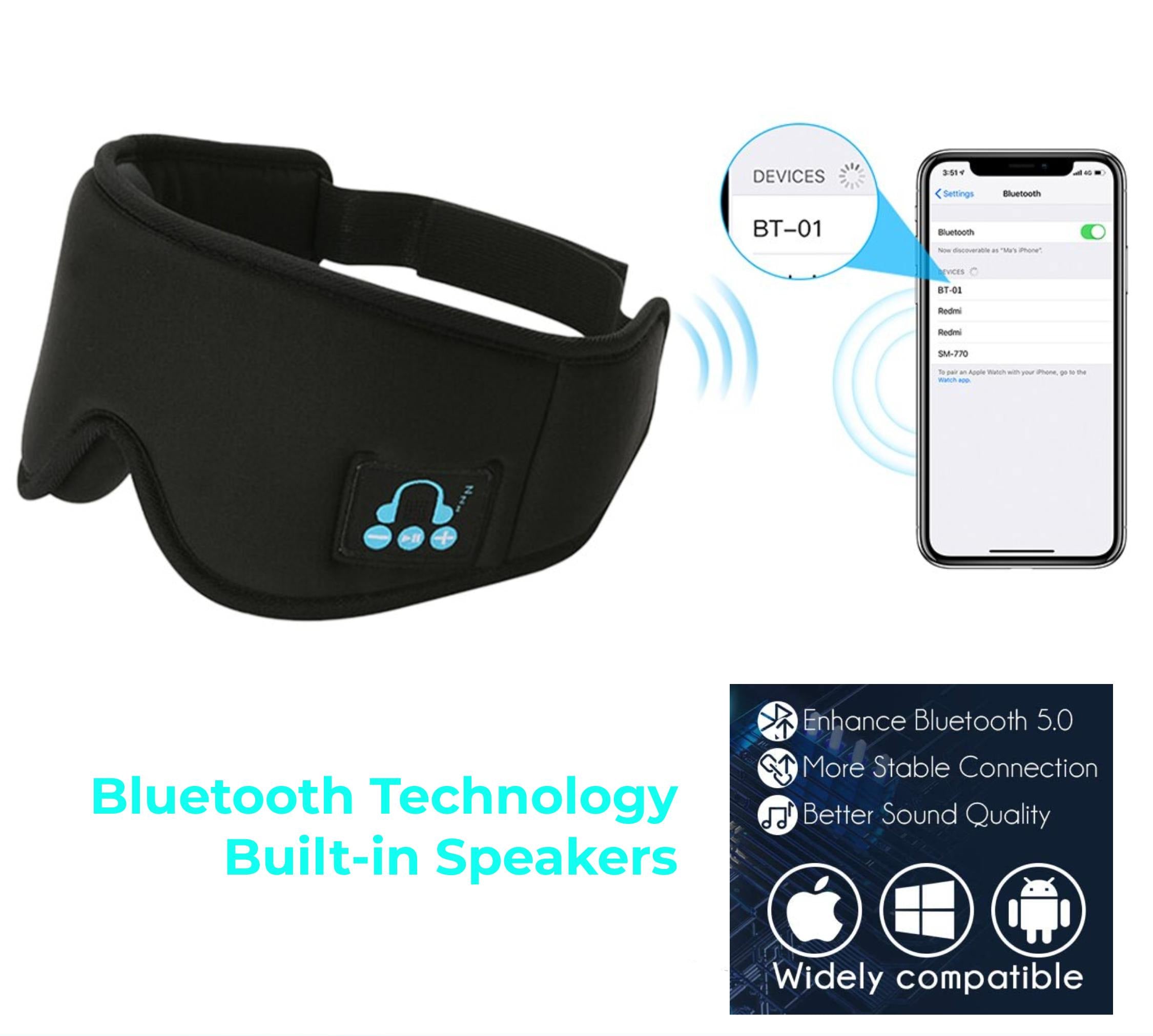 NightHarmony Ultra - Schlafmaske mit integriertem Kopfhörer