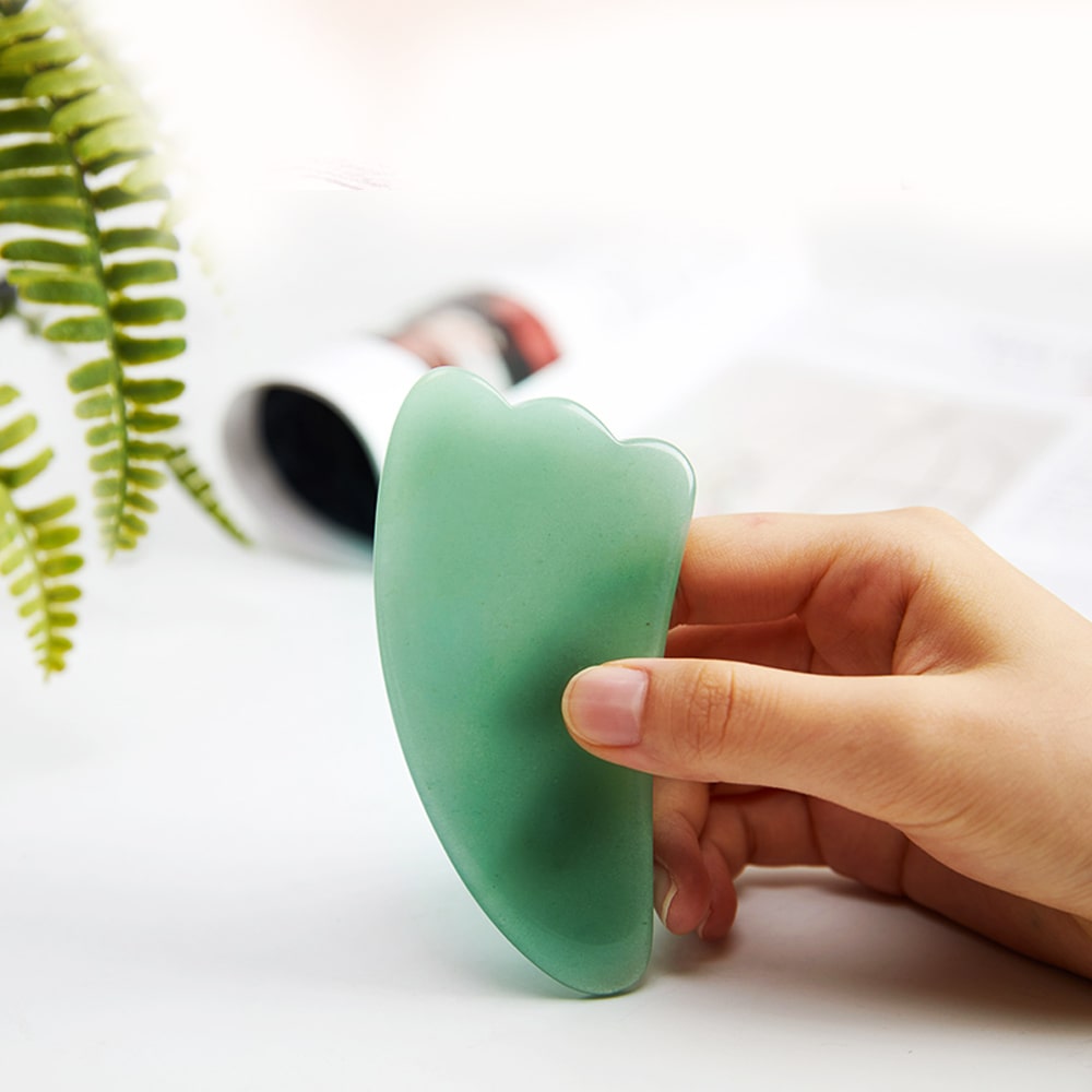 RadiantFlow - Authentisches Jade & Rosenquarz Gua Sha Werkzeug