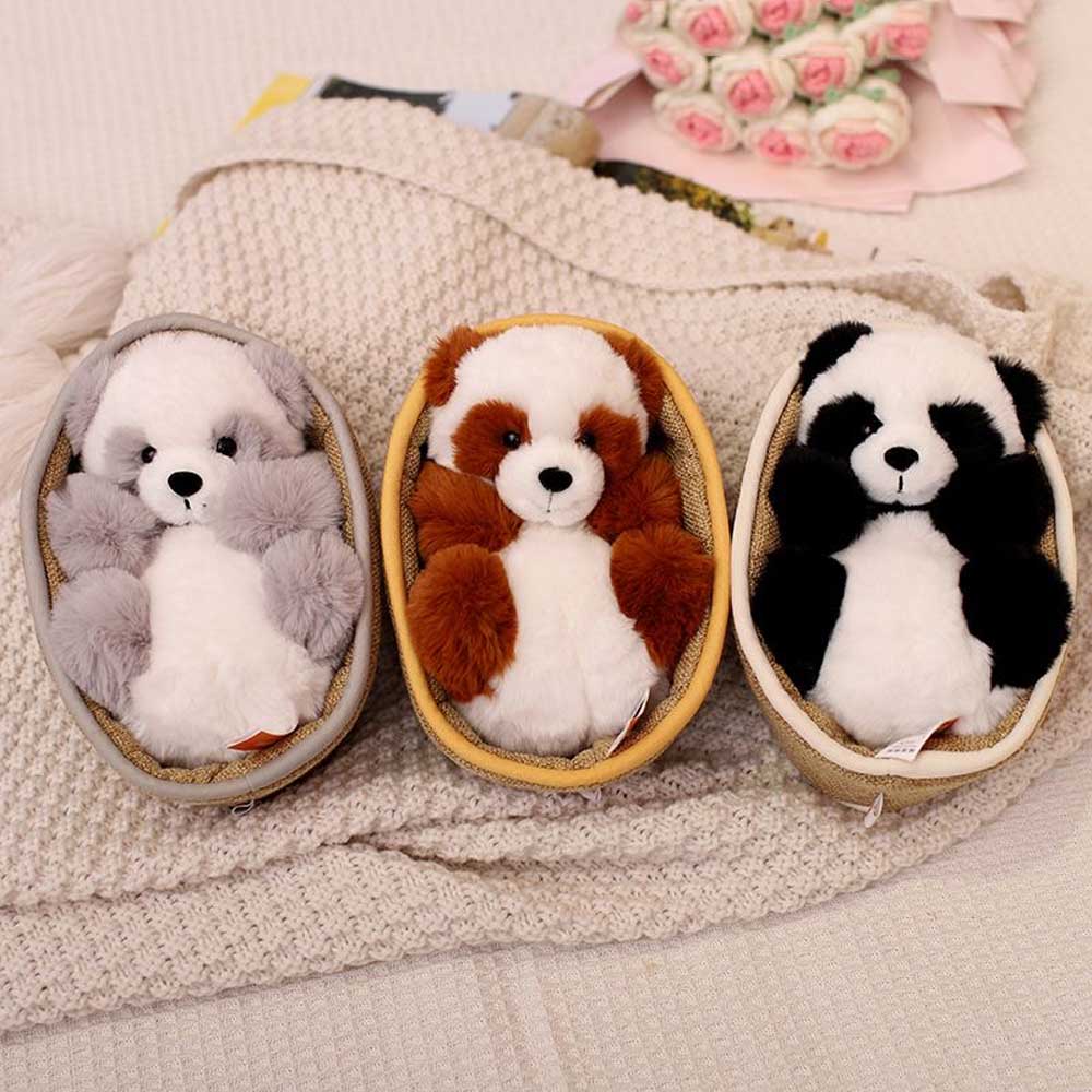 CuddlePanda Plüschtier im Korb