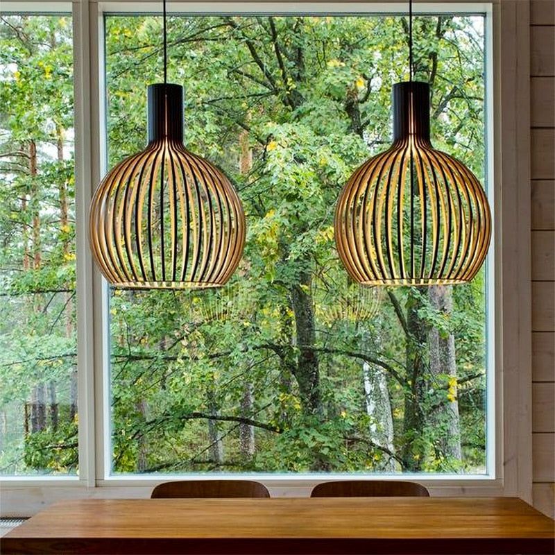NaturGlow Pendelleuchte - Handgefertigte Pendelleuchte aus Holz