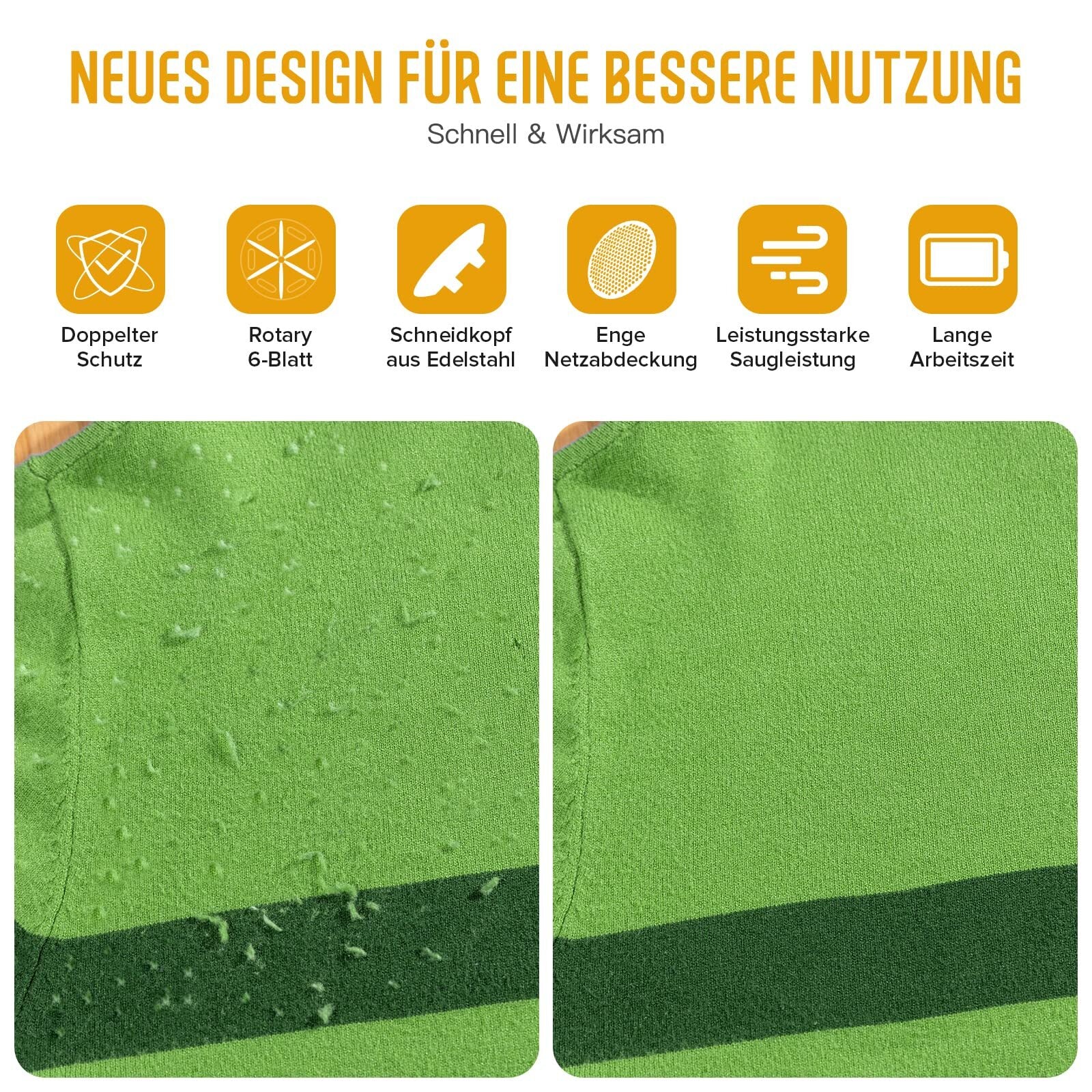 FreshWear – Elektrischer Fusselentferner für Textilien