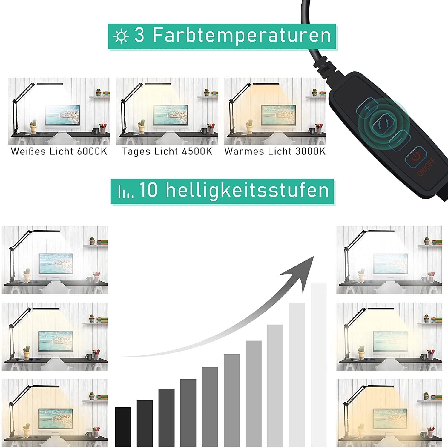 TaskLux - LED Schreibtischlampe