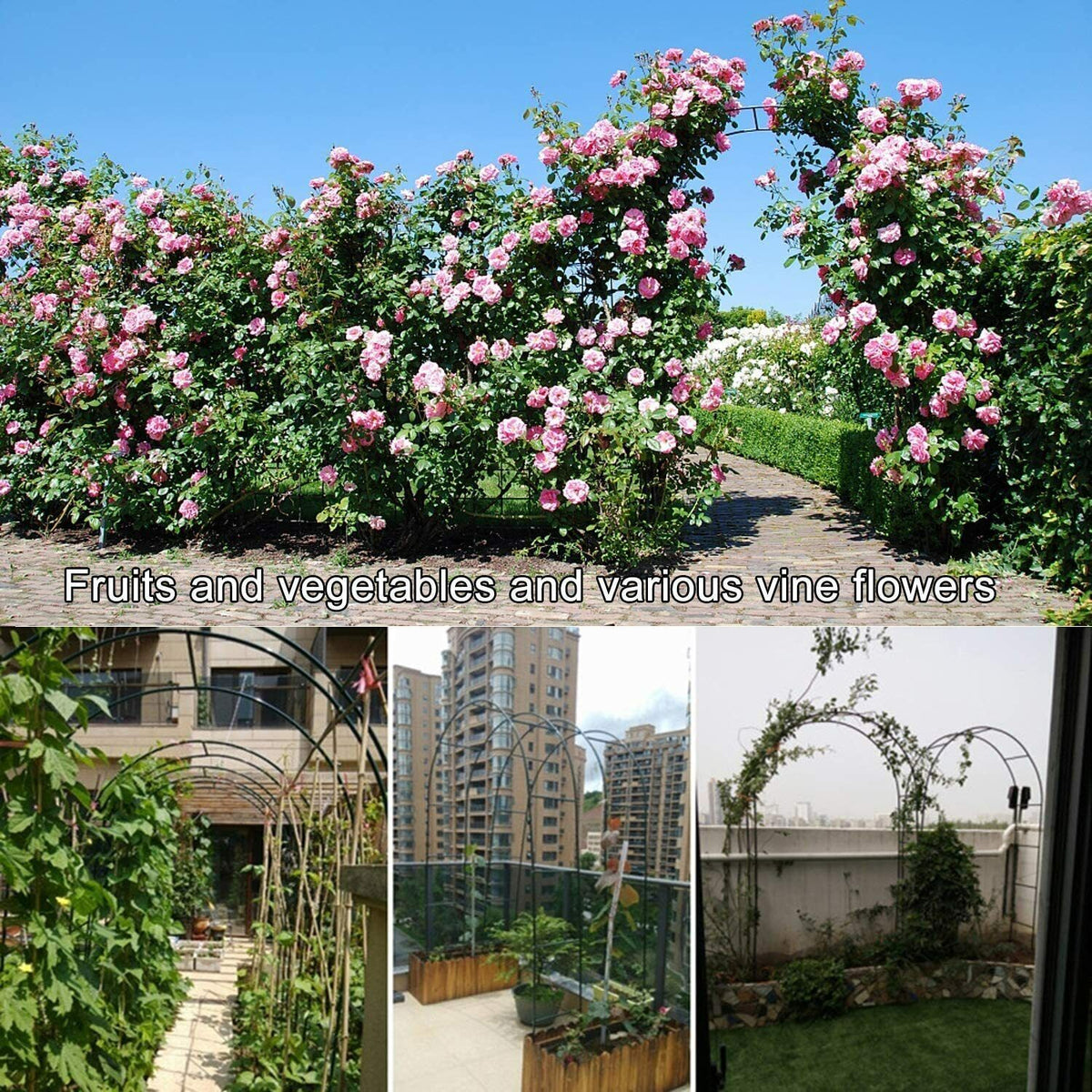 GardenBloom Arch - Rosenbogen Garten Metall