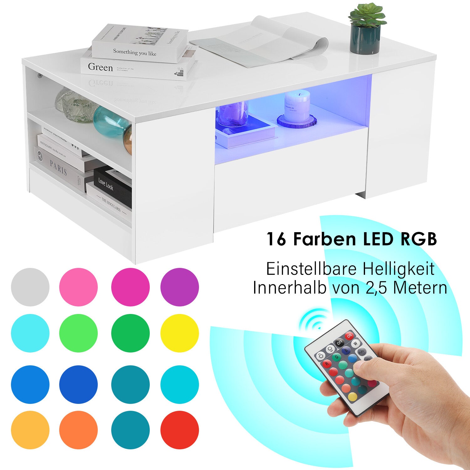 FlashGlow – LED-Couchtisch