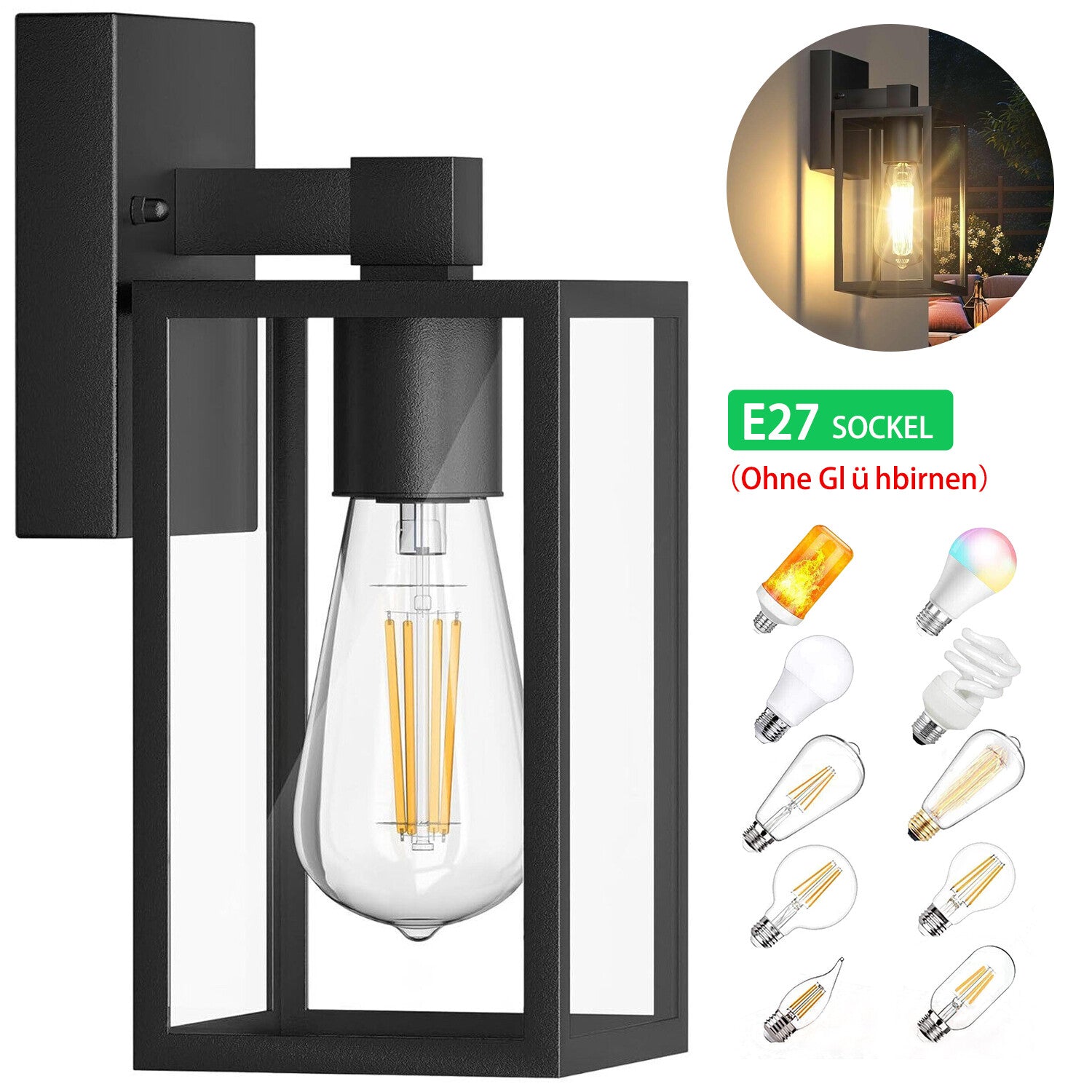 RadianceEdge - Außenwandleuchte für die Haustür