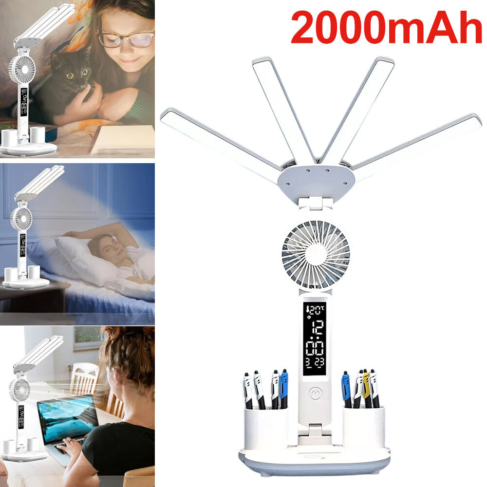 GlowFlow - LED-Schreibtischlampe mit Ventilator